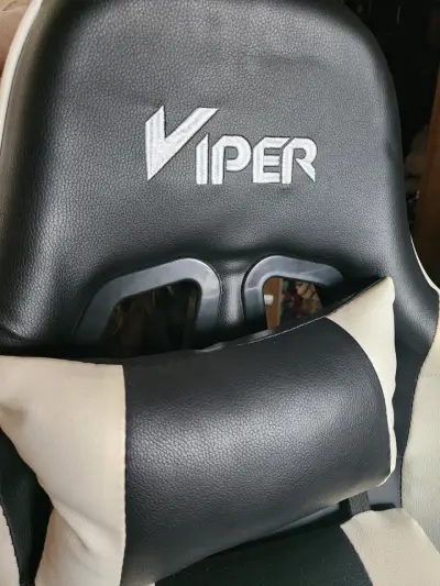 Silla Gamer Viper Negra y Blanca Ergonómica - miniatura 4