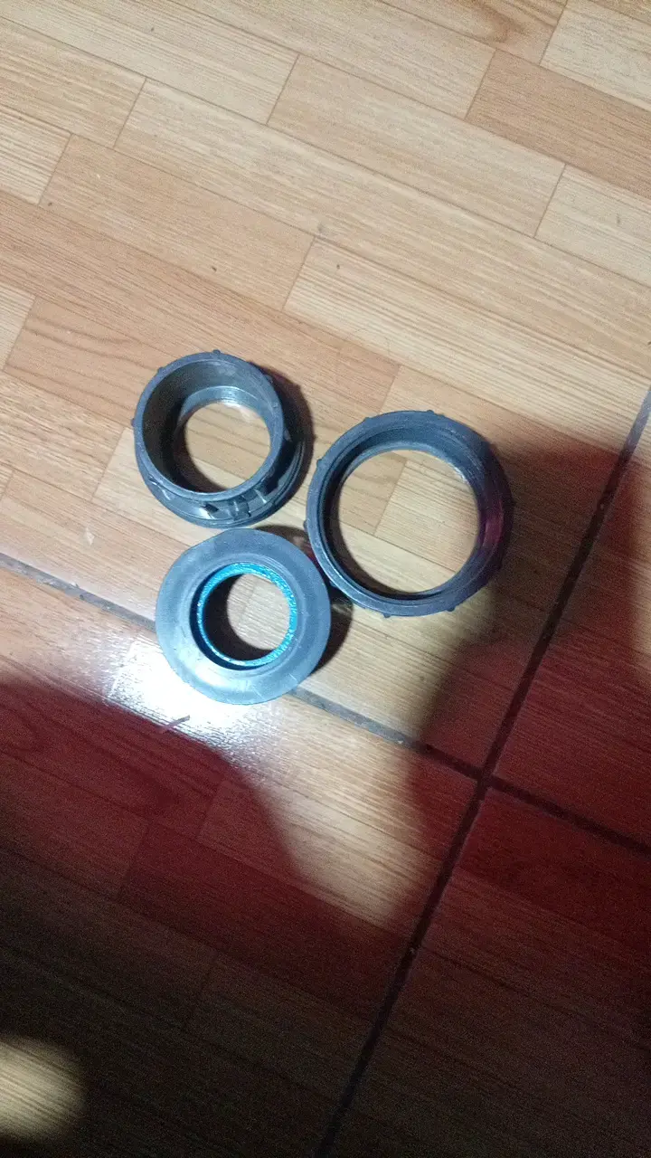 Conector de tubería de plástico negro - 3