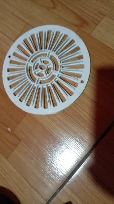 Rejilla de desagüe redonda blanca - miniatura 1