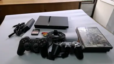 Consola PlayStation 2 con juegos y accesorios - miniatura 1
