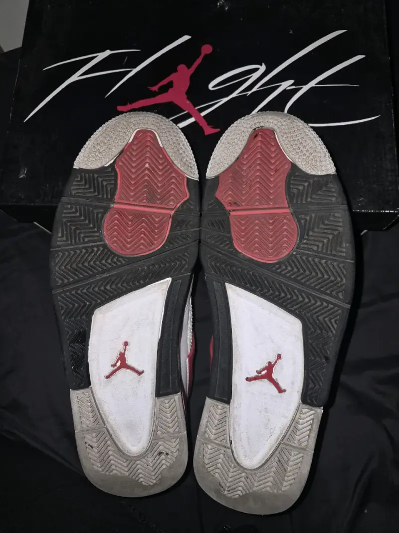 12 US Air Jordan 4 Red Cement - 3