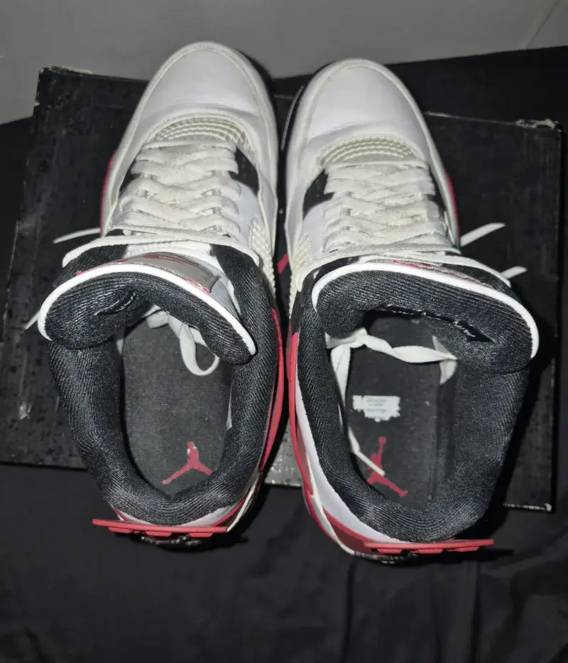 12 US Air Jordan 4 Red Cement - 4