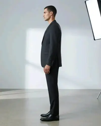 Traje formal negro para hombre en buen estado. - miniatura 5