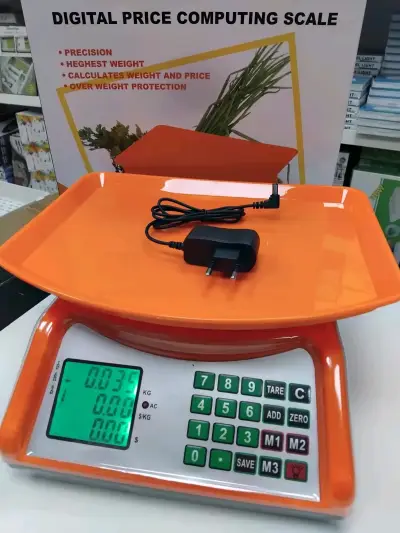 Balanza digital de plastico con bandeja . - miniatura 1