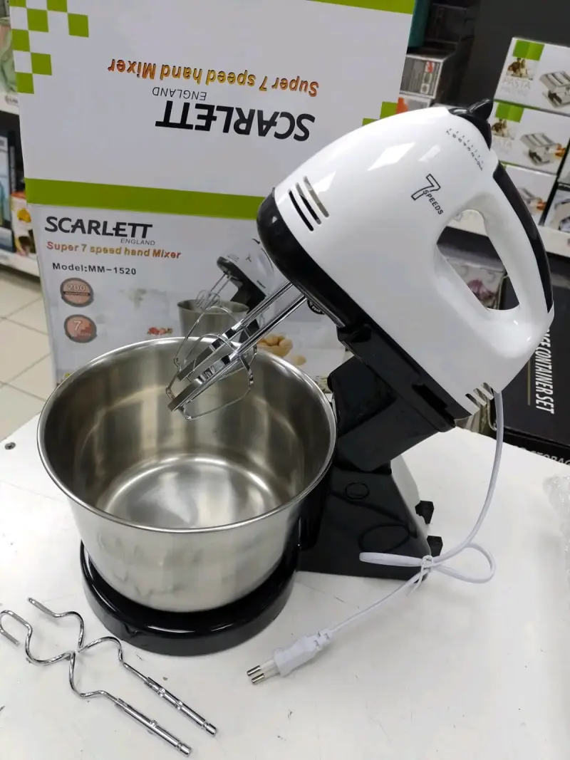 Batidora de Mano Scarlett 7 Velocidades con Bowl. - 3