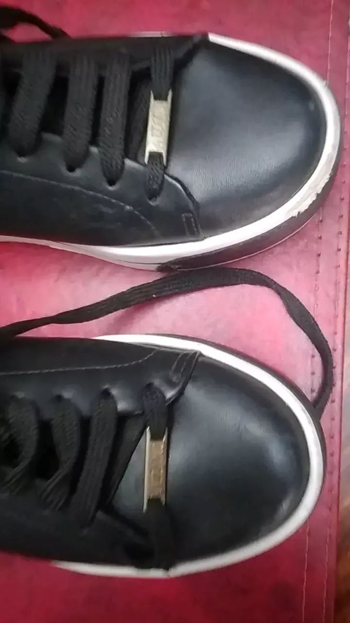 Zapatillas negras de cuero para mujer - 3