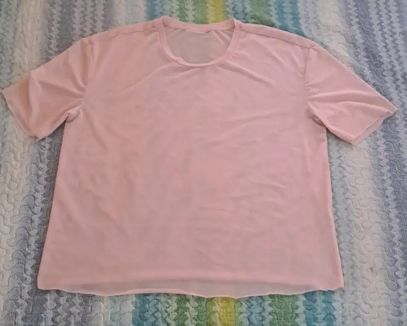 Polera rosa transparente