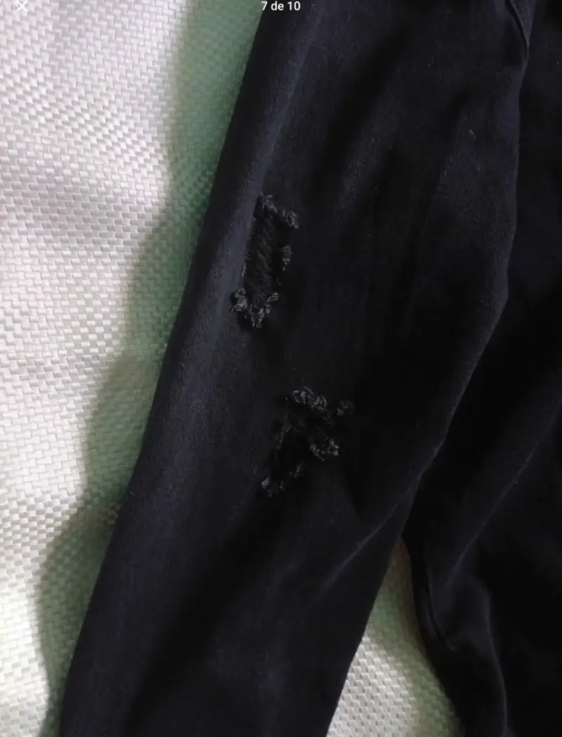 Chaqueta de mezclilla negra talla 3XL, Shein - 6