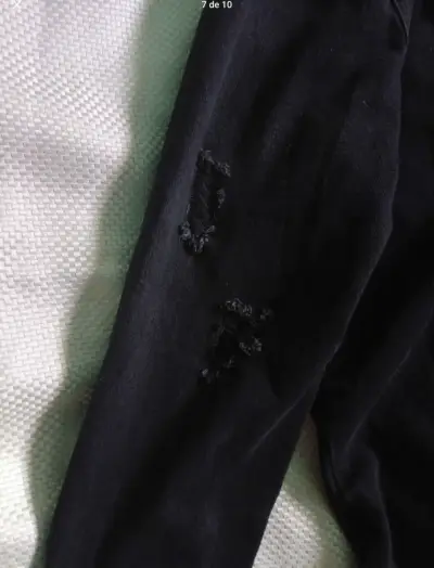 Chaqueta de mezclilla negra talla 3XL, Shein - miniatura 6