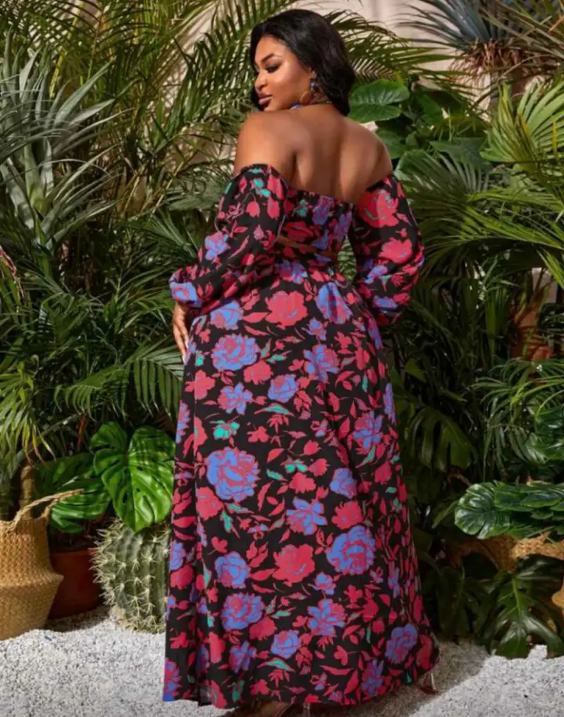 Conjunto floral de dos piezas 3XL SHEIN - 2
