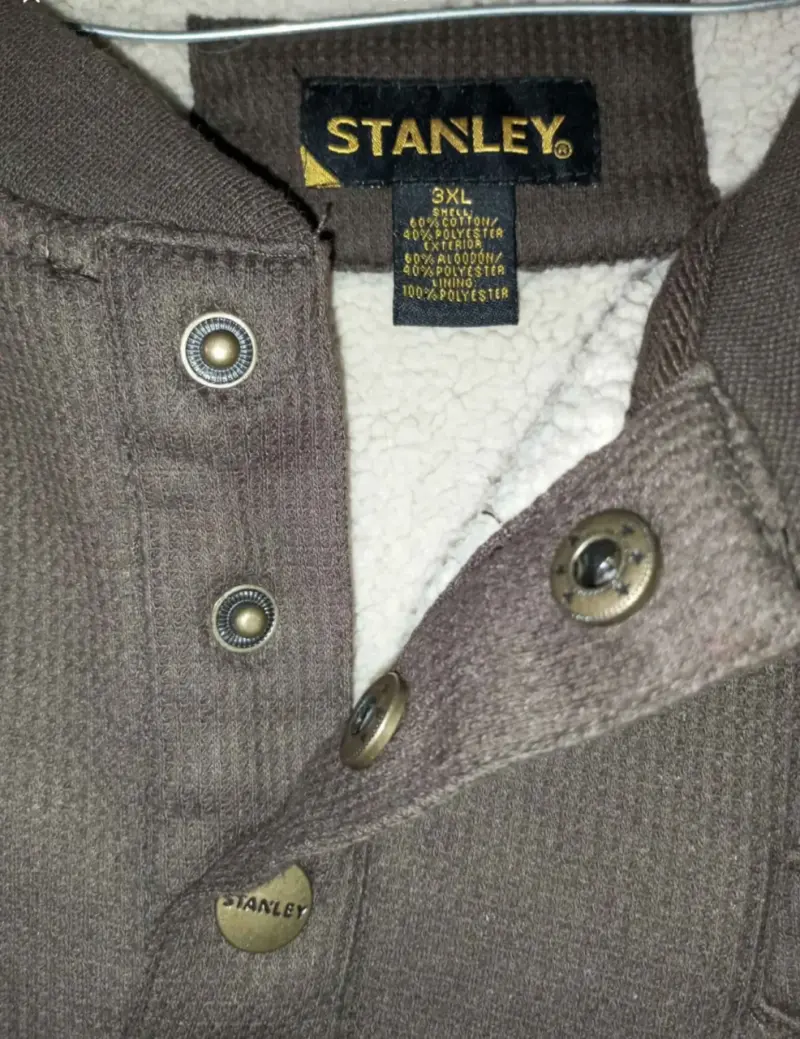 Polerón Stanley marrón con forro polar talla 3XL - 1