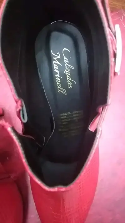 Botines de tacón alto rojos Marinell - miniatura 1