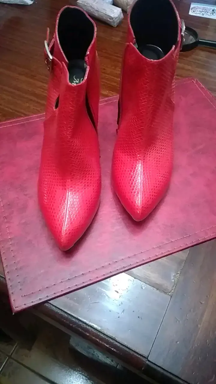 Botines de tacón alto rojos Marinell - 2