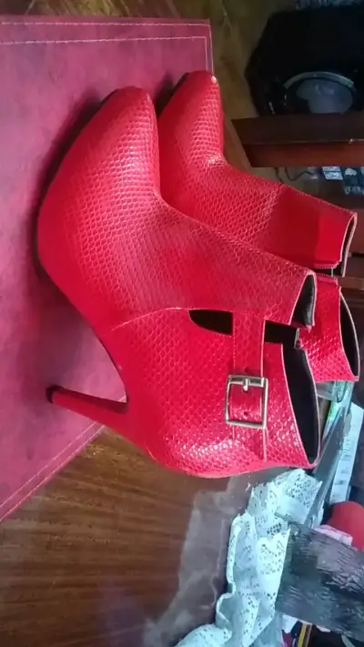 Botines de tacón alto rojos Marinell - miniatura 3