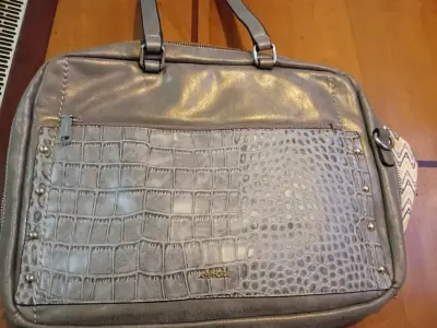 Bolso de mano Amphora gris con textura - miniatura 1