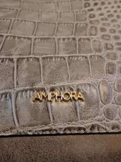 Bolso de mano Amphora gris con textura - miniatura 3