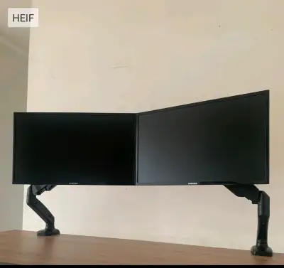 Soporte dual para monitores ajustable - miniatura 2