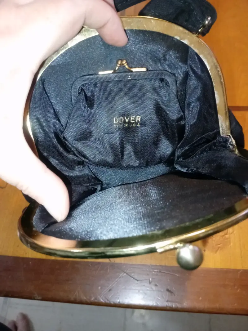 Bolso de mano vintage con bordado floral - 1