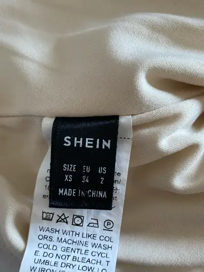 Top strapless beige Shein talla XS - miniatura 3