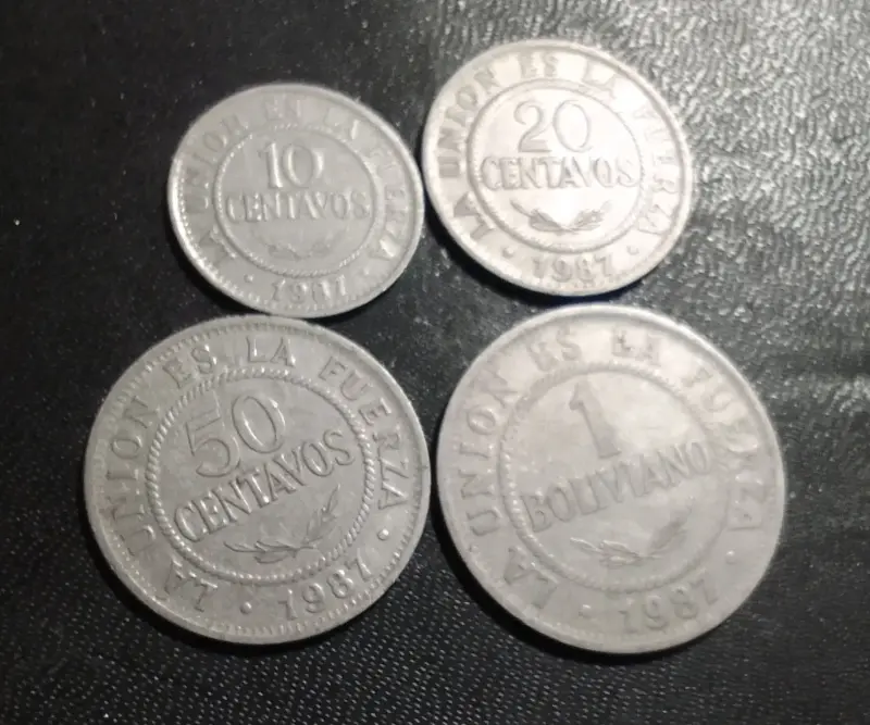 Monedas antiguas de Bolivia 1987 - 1