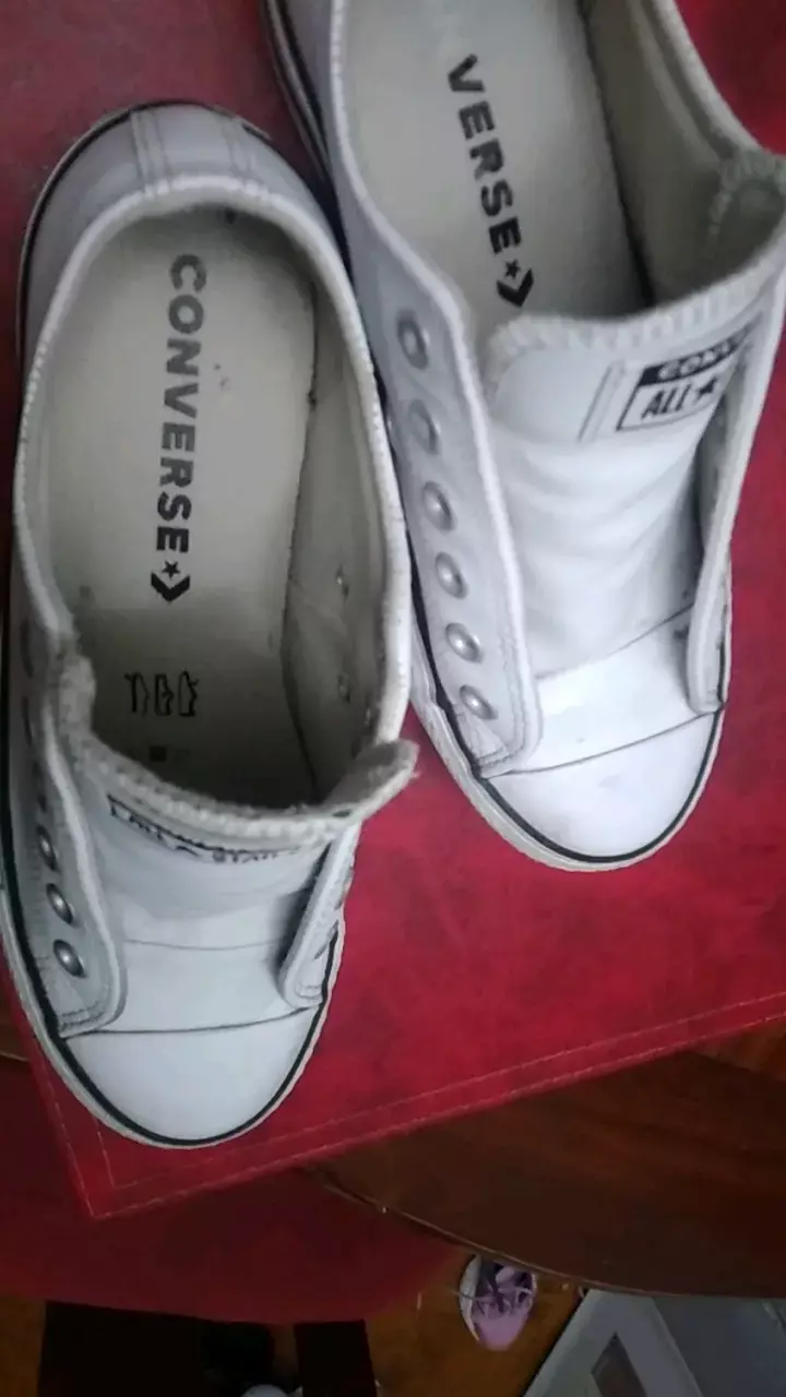Zapatillas Converse All Star blancas sin cordones - 2