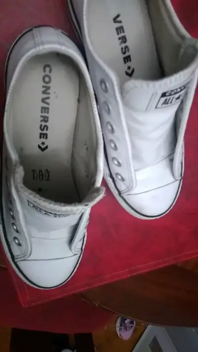 Zapatillas Converse All Star blancas sin cordones - miniatura 2