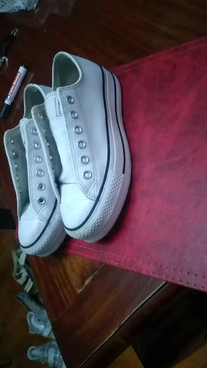 Zapatillas Converse All Star blancas sin cordones - 5