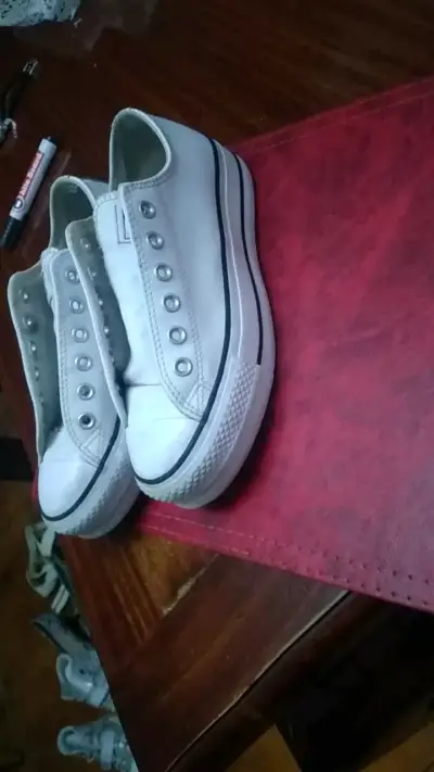 Zapatillas Converse All Star blancas sin cordones - miniatura 5