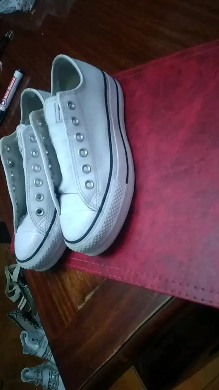 Zapatillas Converse All Star blancas sin cordones - 6