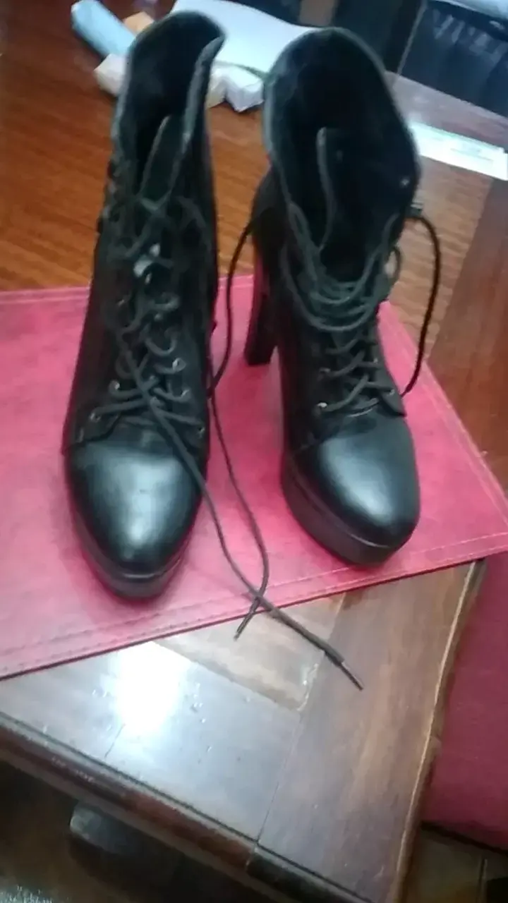 Botines de cuero negro con tacón alto Marinell - 2