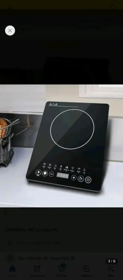 Cocina de inducción portátil 2200W - miniatura 1
