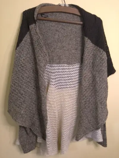 Cardigans tejido tricolor para mujer - miniatura 1