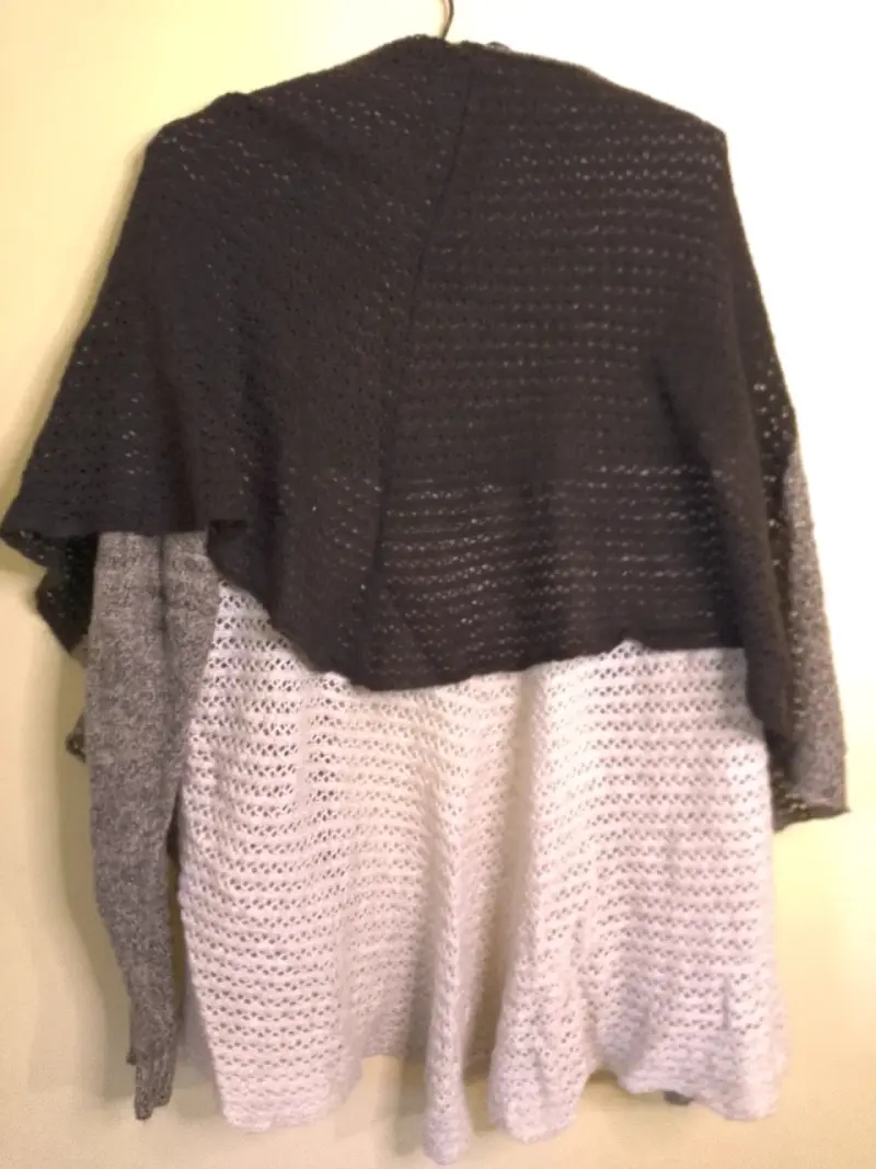 Cardigans tejido tricolor para mujer - 2
