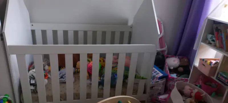 Cuna/ cama montessori de madera blanca para bebé - 2