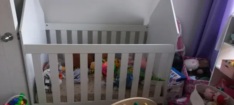 Cuna/ cama montessori de madera blanca para bebé - 3