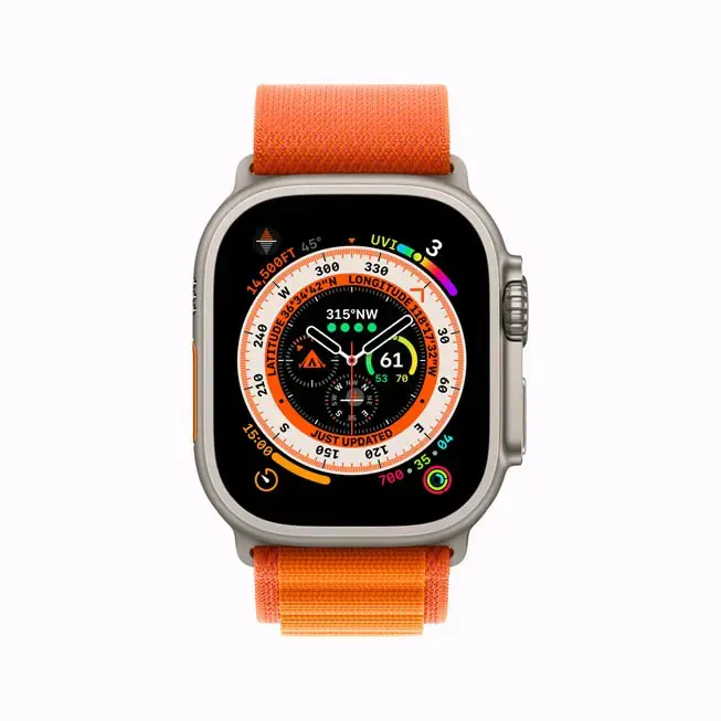 Reloj inteligente con correa naranja deportiva - 2