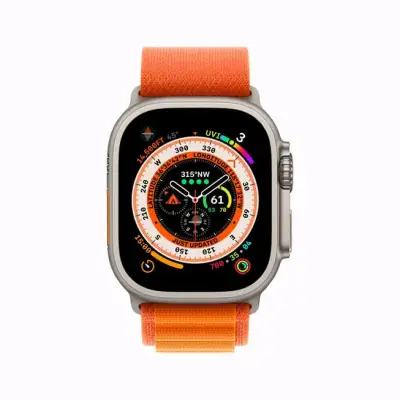 Reloj inteligente con correa naranja deportiva - miniatura 2