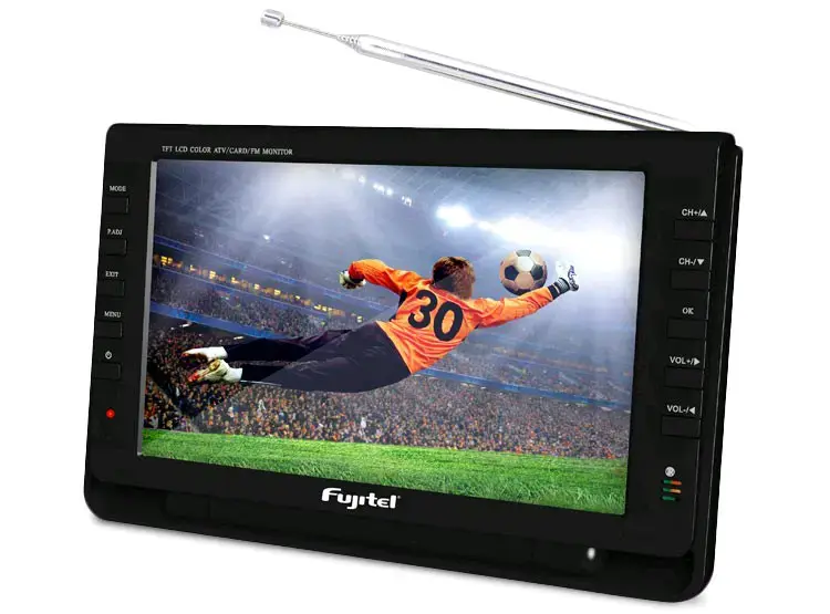 Televisor portátil Fujitel con antena