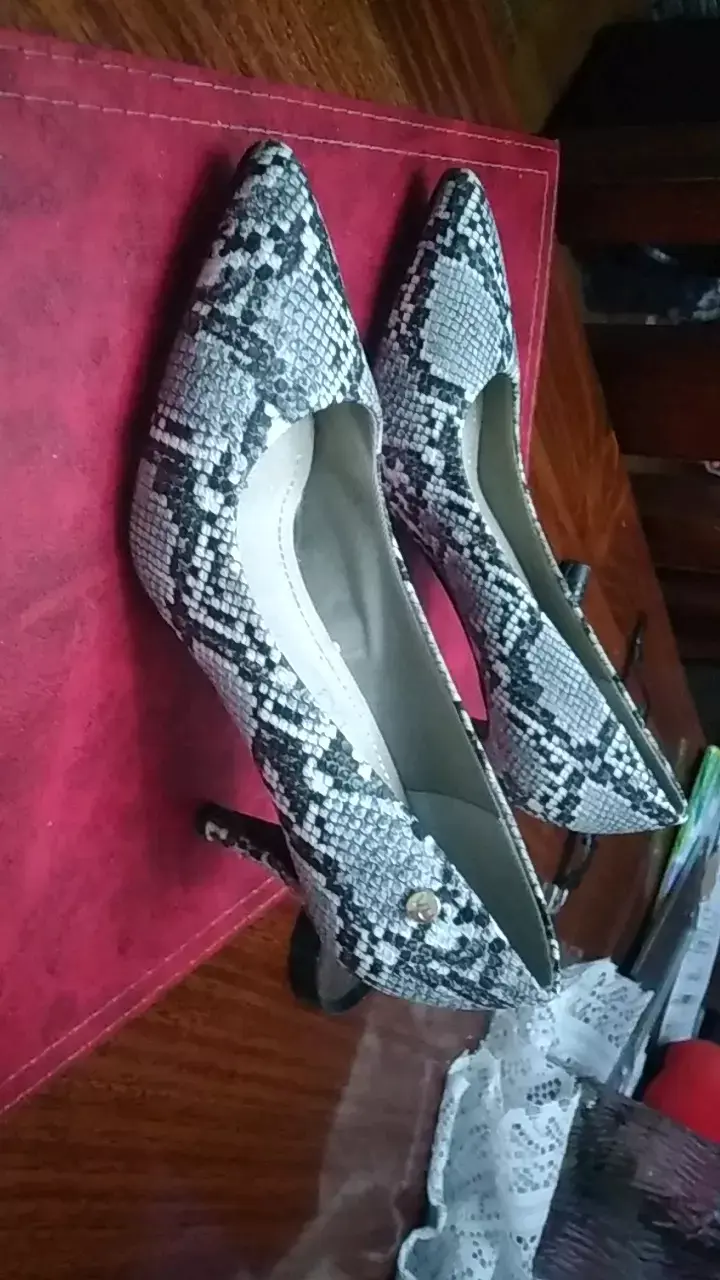 Zapatos de tacón Via Uno con estampado de serpiente - 3