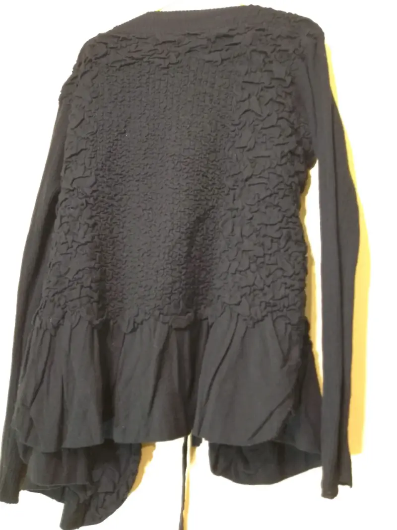 Cárdigan negro con diseño texturizado para mujer - 3