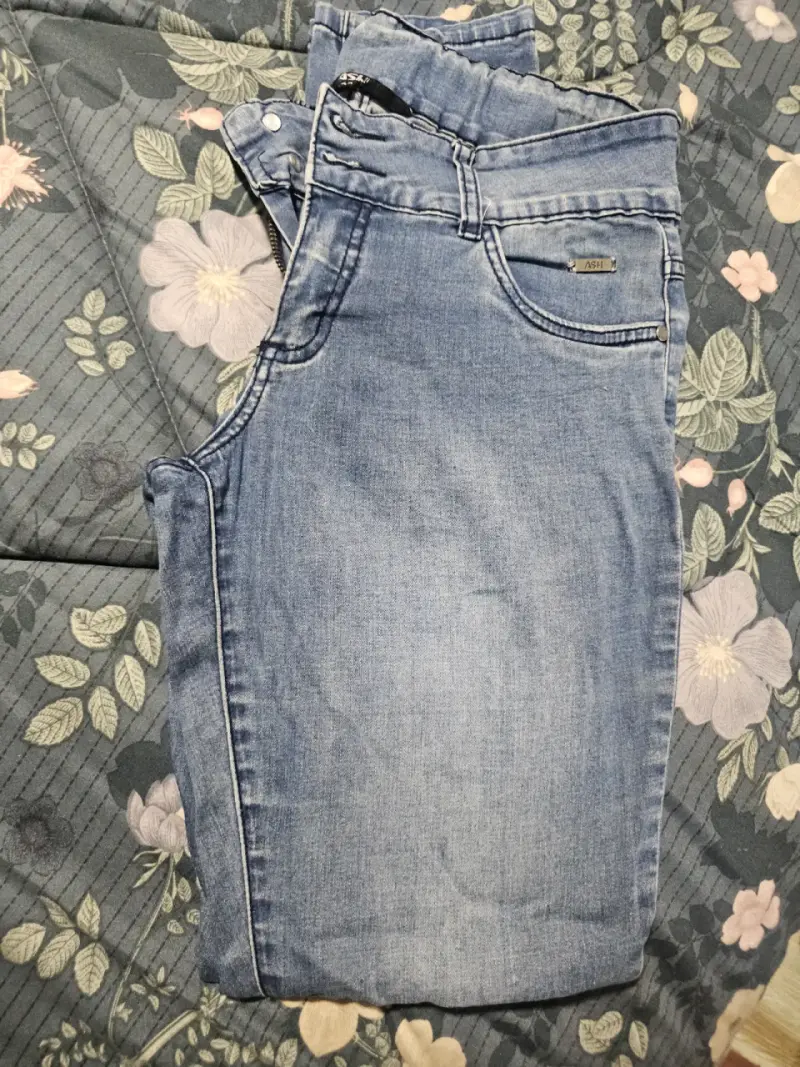 Jeans de mezclilla azul talla 38 para mujer - 2