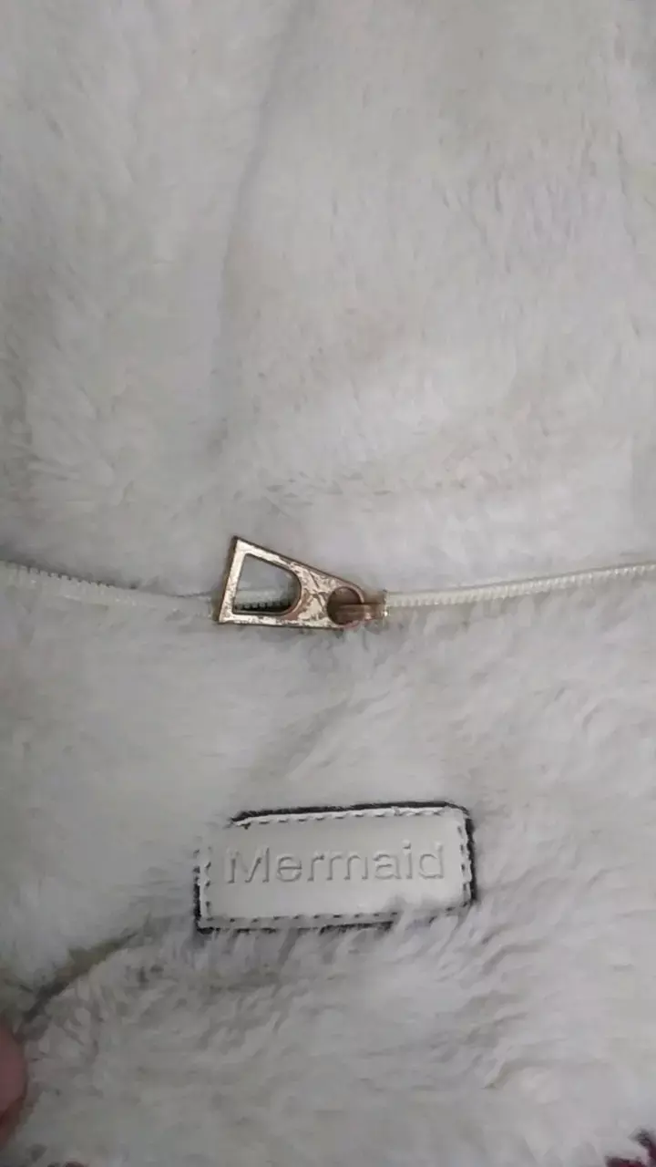 Mochila peluda blanca Mermaid