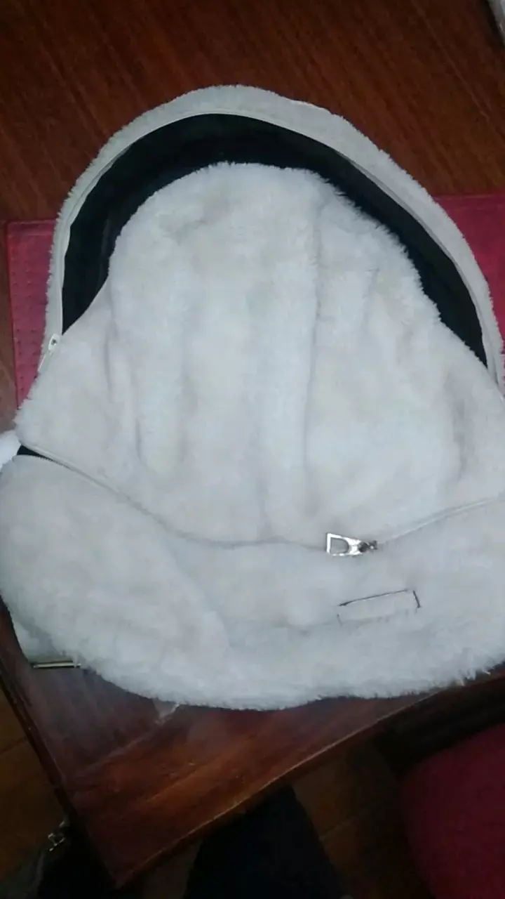 Mochila peluda blanca Mermaid - 2
