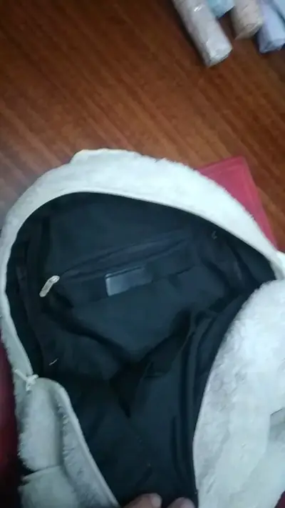 Mochila peluda blanca Mermaid - miniatura 4
