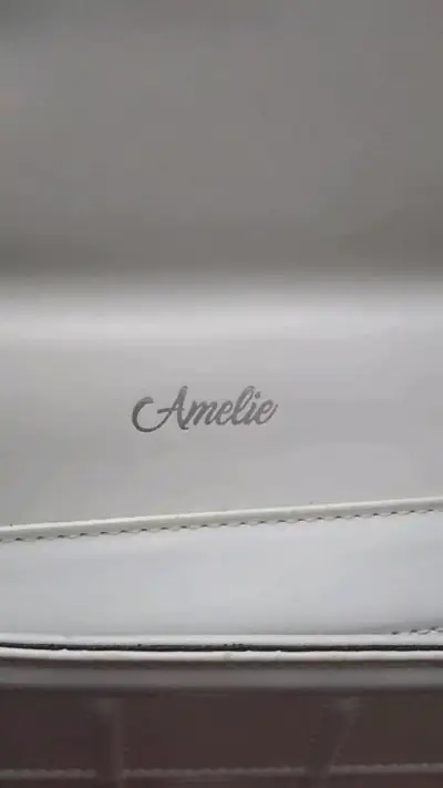 Cartera blanca Amelie con cadena metálica - miniatura 1