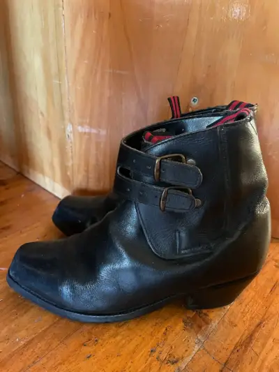 Botines de cuero negro con hebillas - miniatura 3