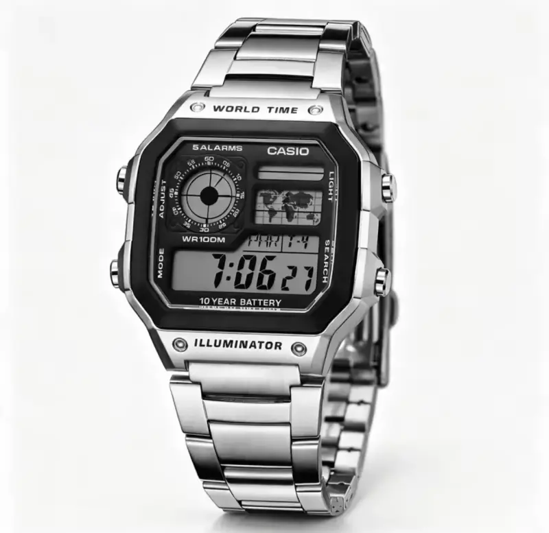 Reloj Casio digital con cronómetro y alarma - 1