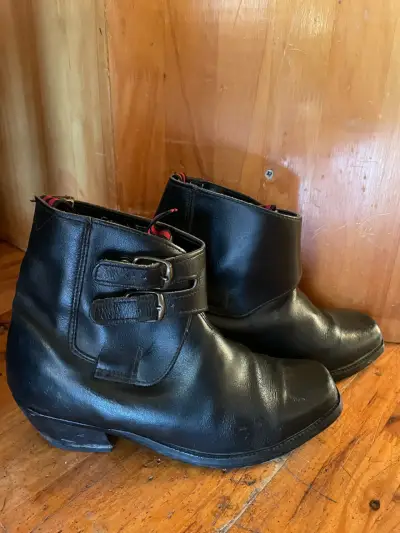 Botines de cuero negro con hebillas - miniatura 5