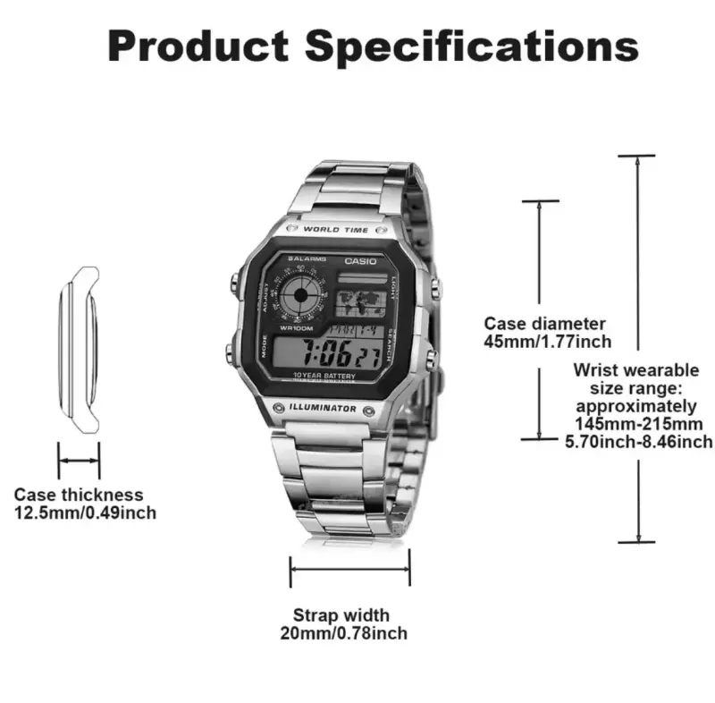 Reloj Casio digital con cronómetro y alarma - 2