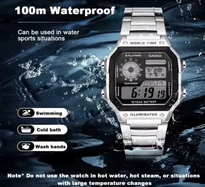Reloj Casio digital con cronómetro y alarma - miniatura 3